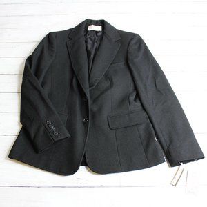 Evan Picone Vintage Women's Black Suit Jacket Size M 8 Wool Blazer Career